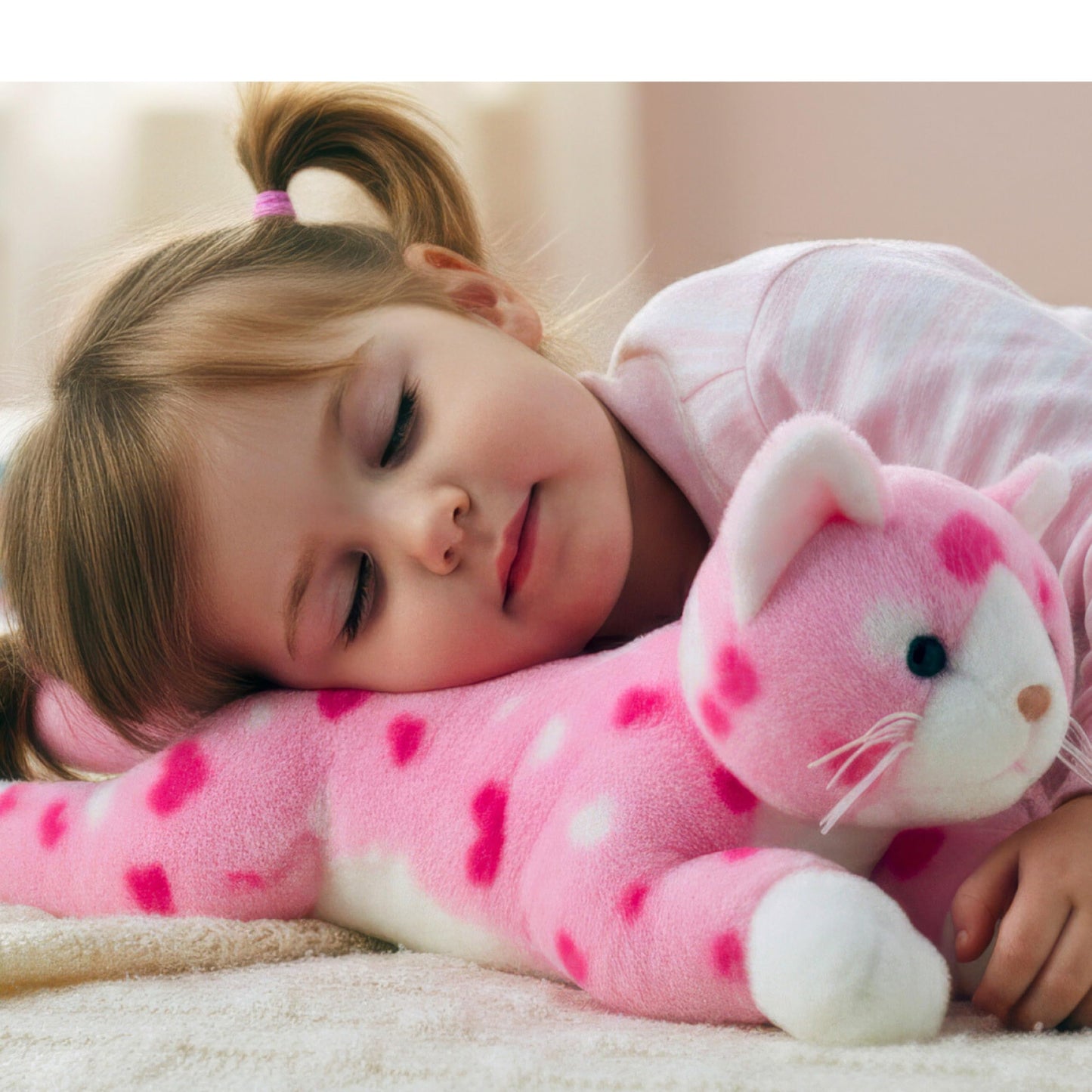 Bearington Valentine Kitty Pink Heart Plush – 9-Inch Soft Cat Toy Gift