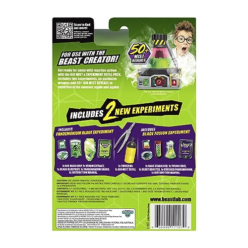Beast Lab Bio Mist & Experiment Refill Pack – 50+ Reveals, 2 Experiments, Exclusive Weapon