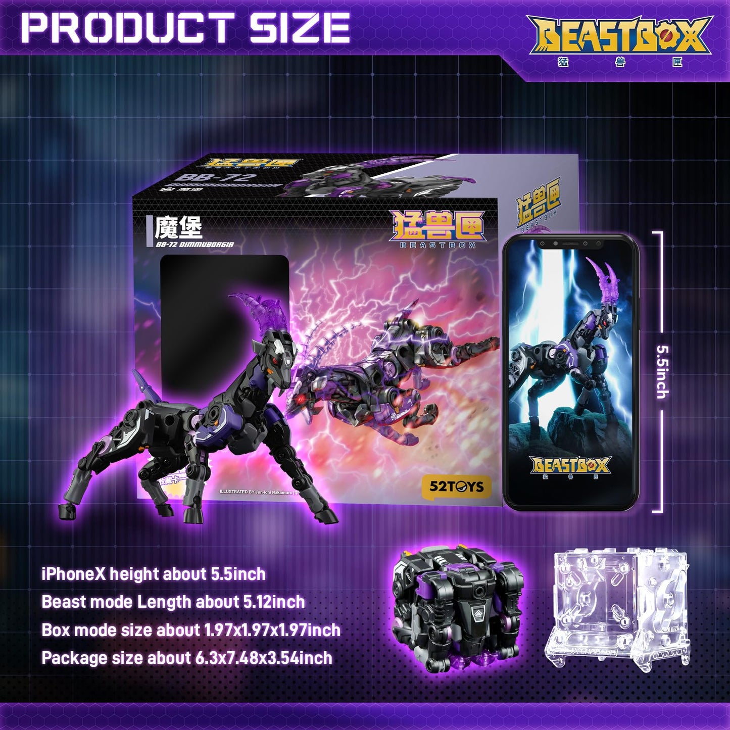 BEASTBOX BB-72 Dimmuborgir – Dual-Shape Transforming Figure: Mecha & Cube by BEASTBOX