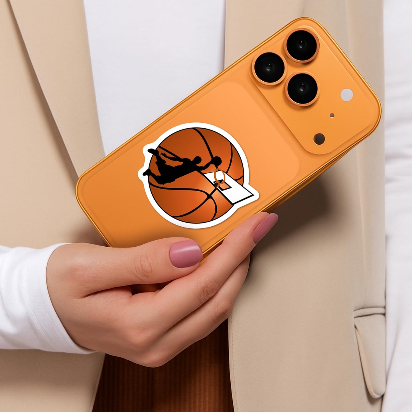 BEATRI Basketball Stickers – 50 Unique Non-Repeating Vinyl Decals for Laptop, Water Bottle, Skateboard