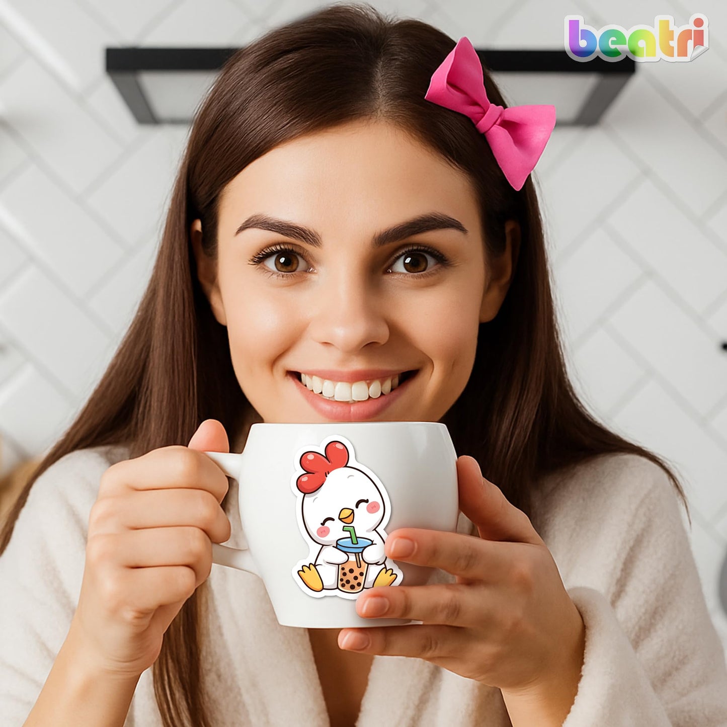 BEATRI Funny Chicken Stickers 50 Pcs – Waterproof Vinyl Decals for Laptop, Bottle, Skateboard & Travel Gear