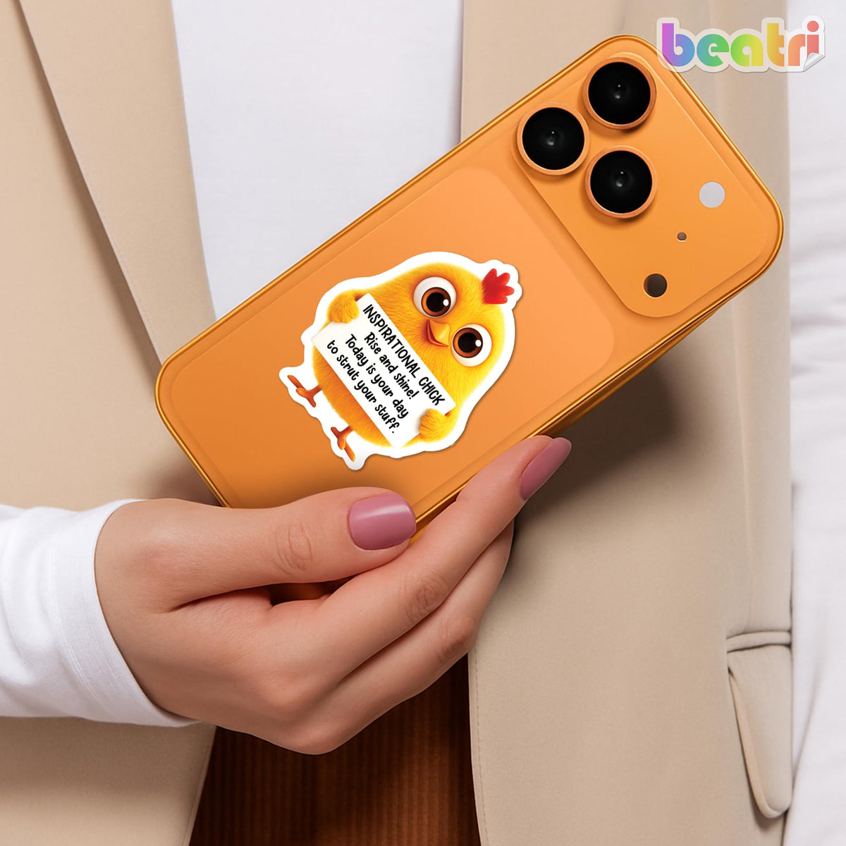 BEATRI Funny Chicken Stickers 50 Pcs – Waterproof Vinyl Decals for Laptop, Bottle, Skateboard & Travel Gear