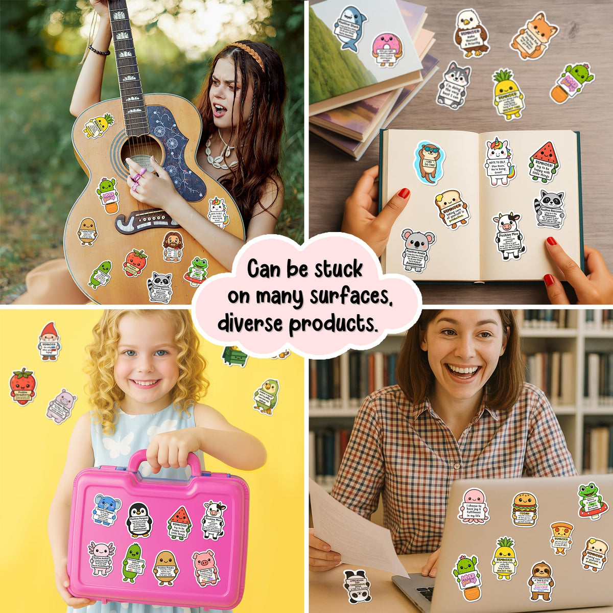BEATRI Emotional Support Animal Stickers – 50 Waterproof Vinyl Decals for Laptop, Water Bottle & Travel Gear
