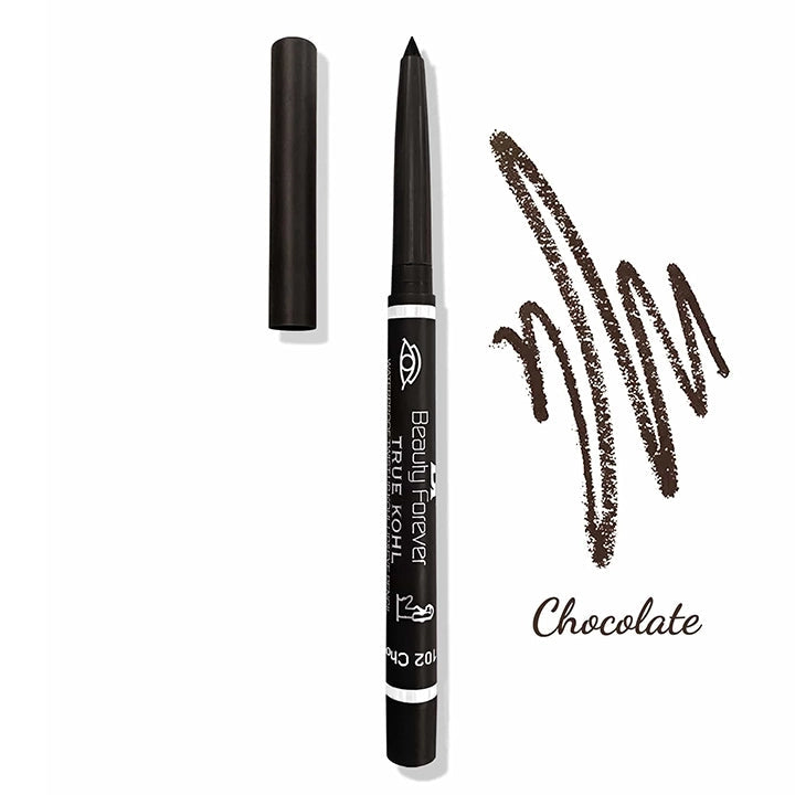 BF Beauty Forever Twist Up True Kohl Eyeliner | Long-Lasting & Smudge-Proof for All Eye Makeup Lovers | Chocolate 0.3g