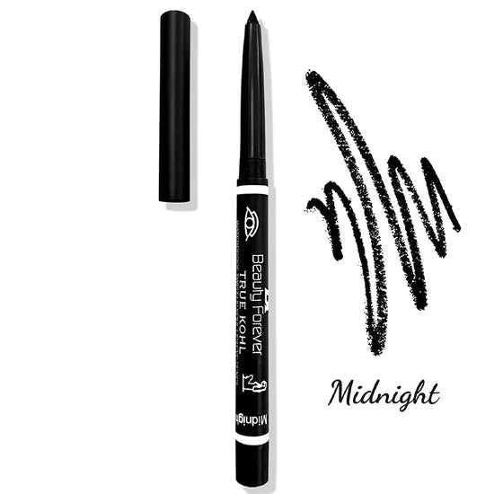 BF Beauty Forever Twist Up True Kohl Eyeliner | Smudge-Proof Intense Definition | Midnight Black