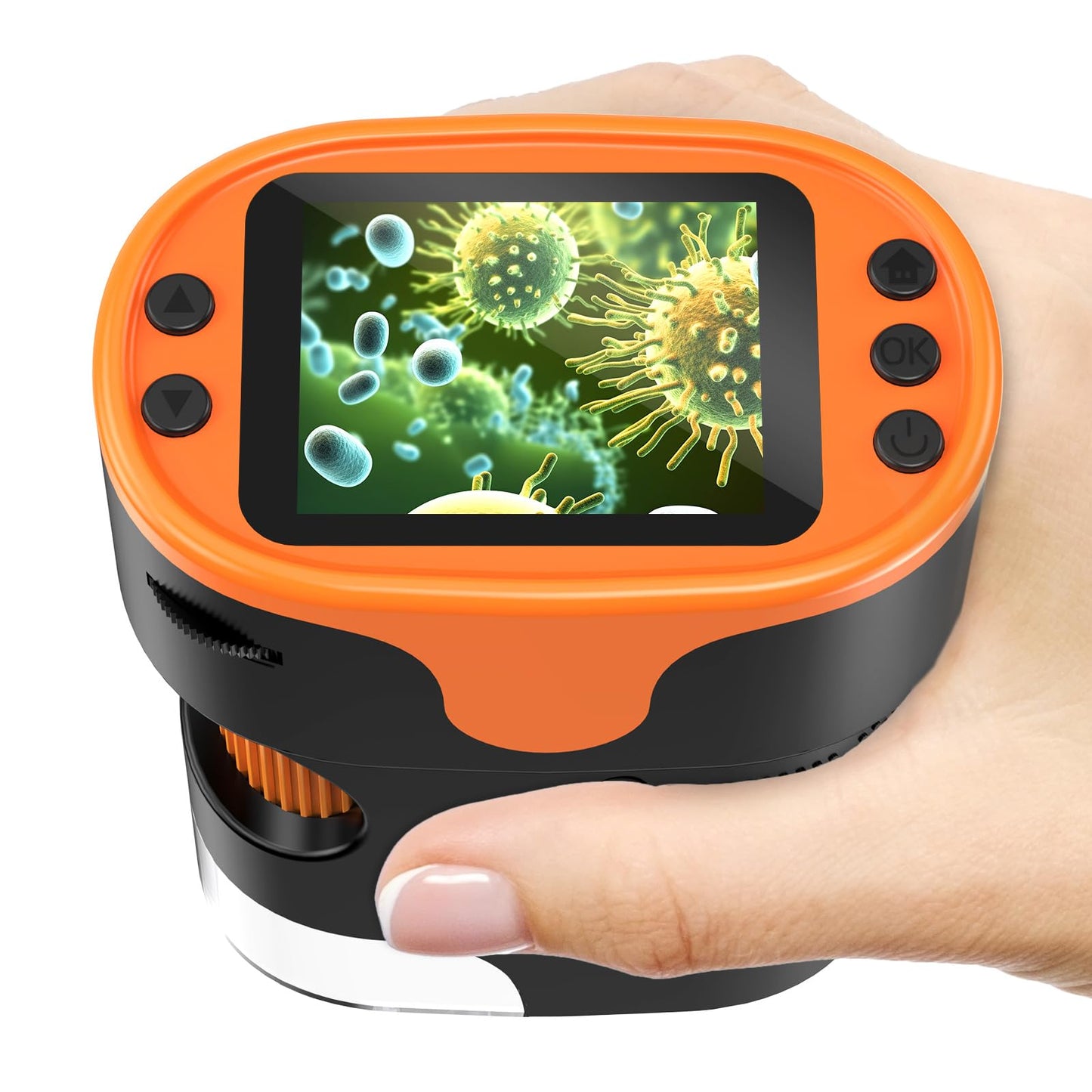 BEBANG 1000X Handheld Microscope – 4K 2-Inch Screen, Rechargeable Pocket Digital Microscope for Kids