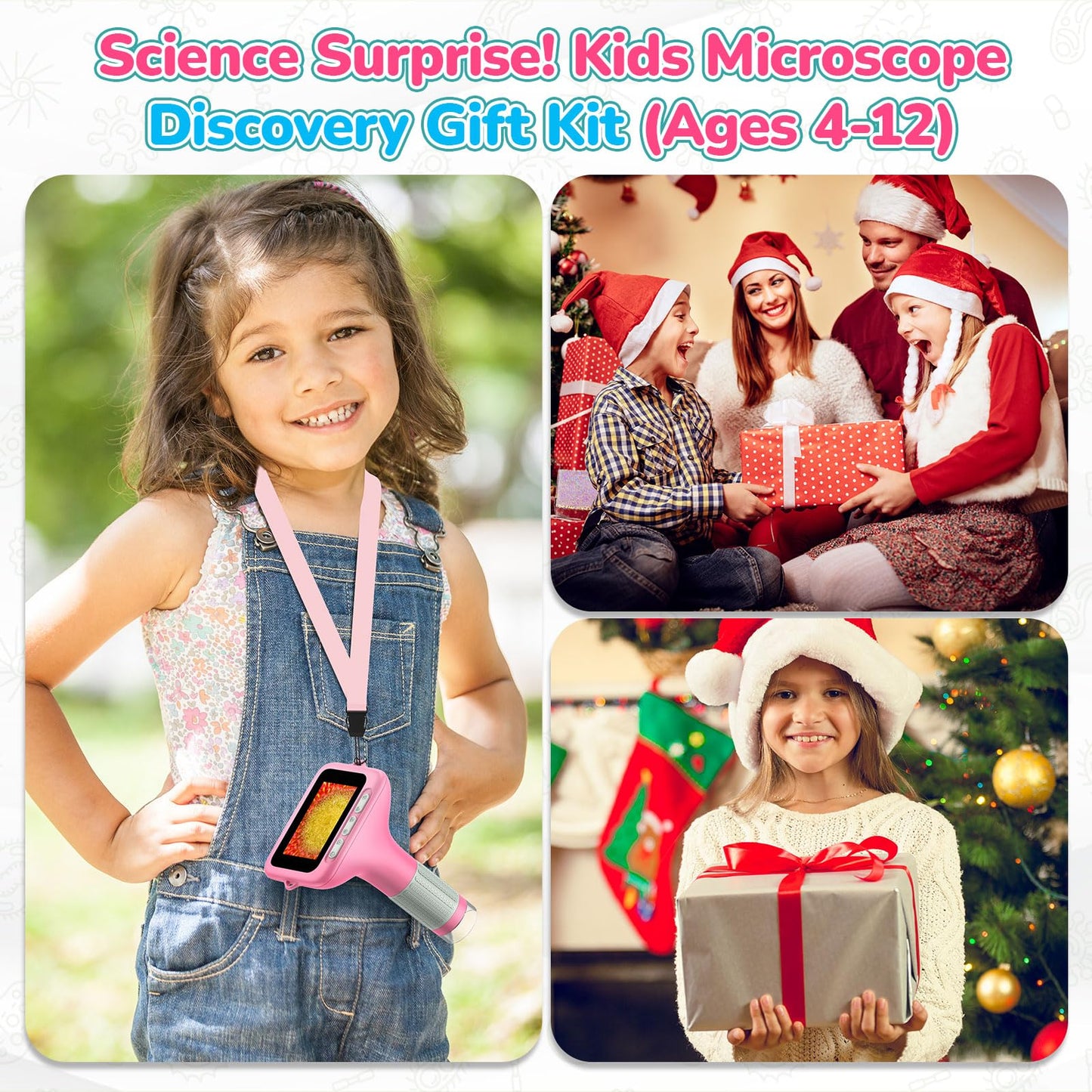 BEBANG 3-Inch Screen Digital Microscope for Kids - 1000X Mini Pocket STEM Toy