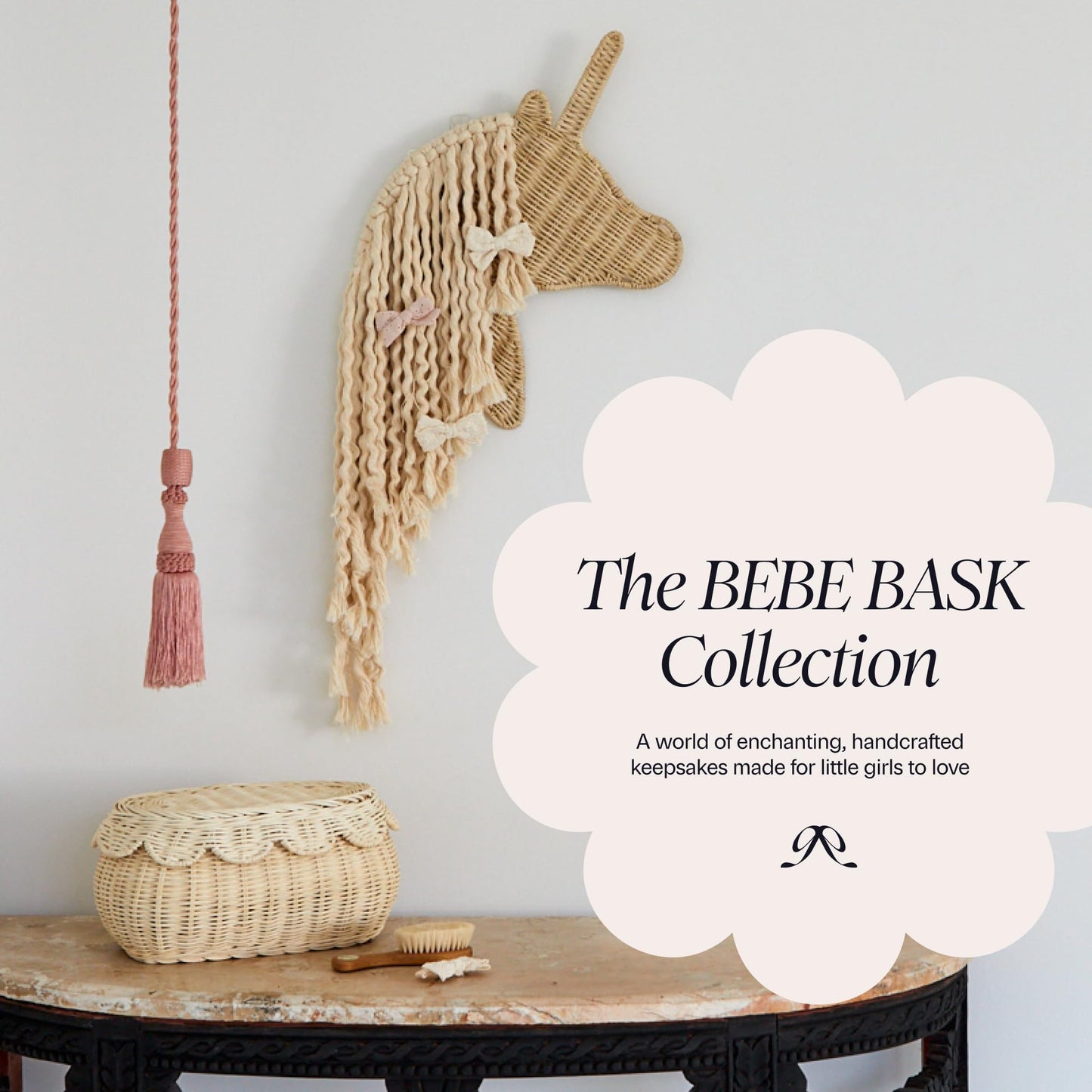 BEBE BASK Premium Baby Doll Bassinet — Handcrafted Seagrass Moses Basket & Luxe Mattress