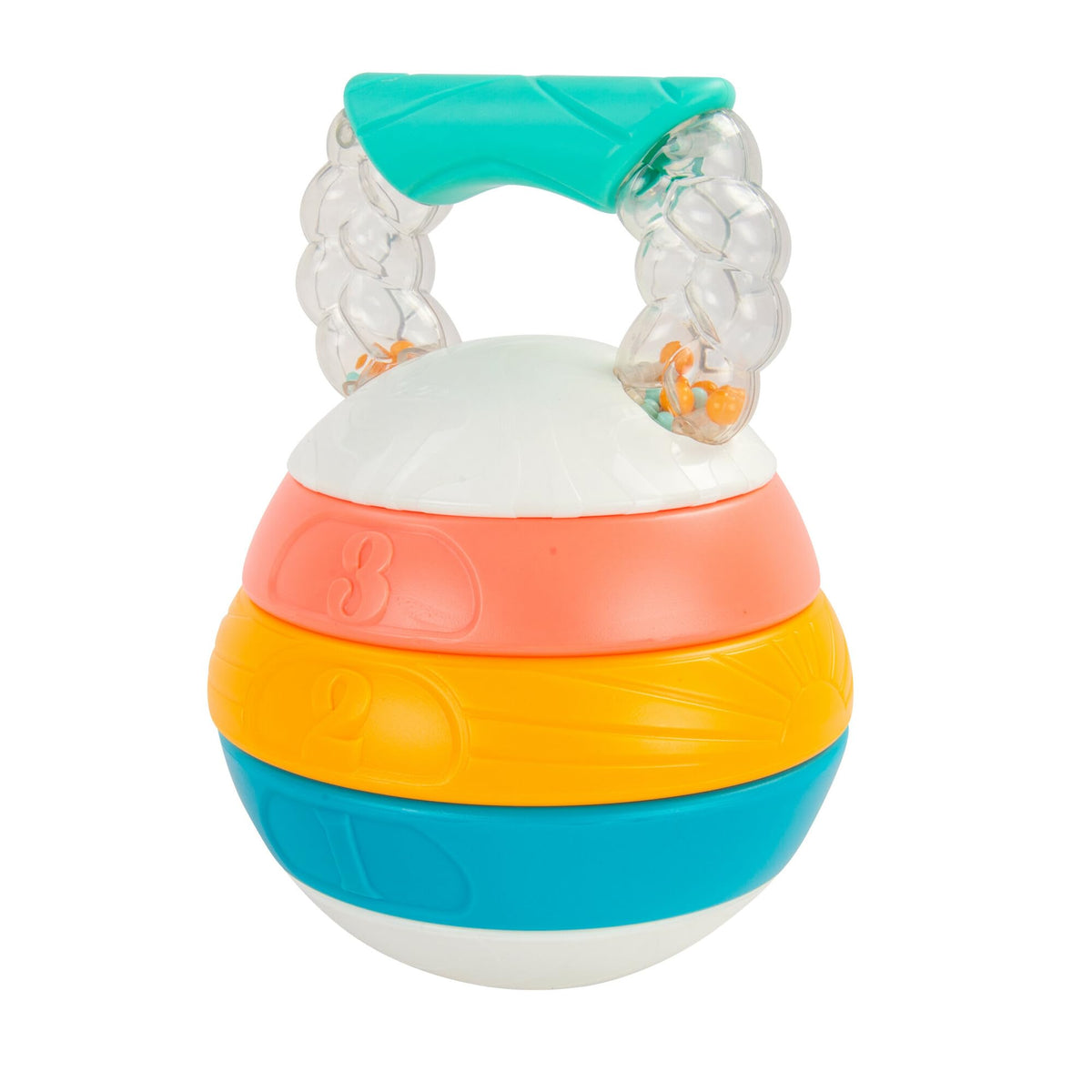 BEBÉ FUERTE Stack and Count Kettlebell Activity Toy by Robin Arzón – Bilingual Stacking Toys for Babies & Toddlers