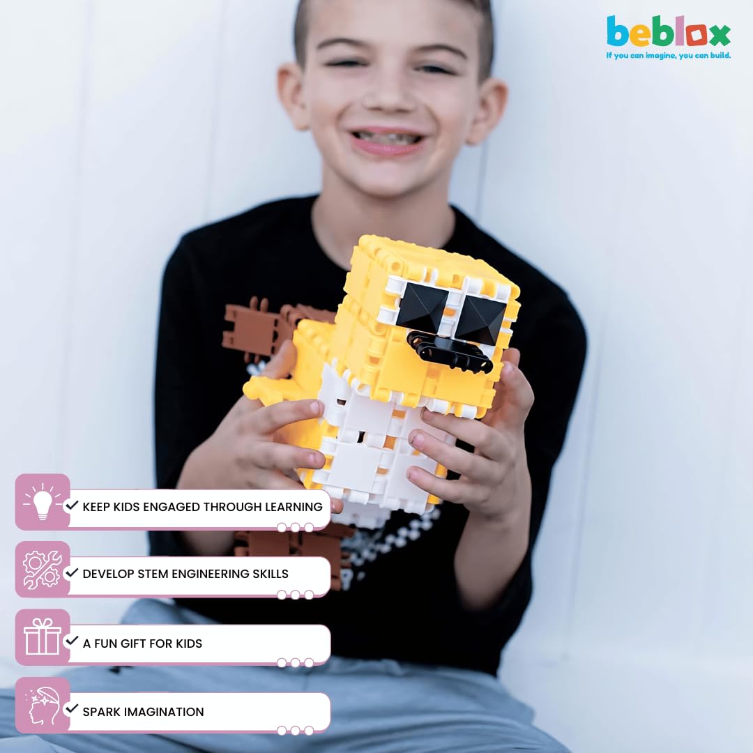 BEBLOX Duck Set - 87-Piece Interlocking Blocks for Kids | STEM Toy