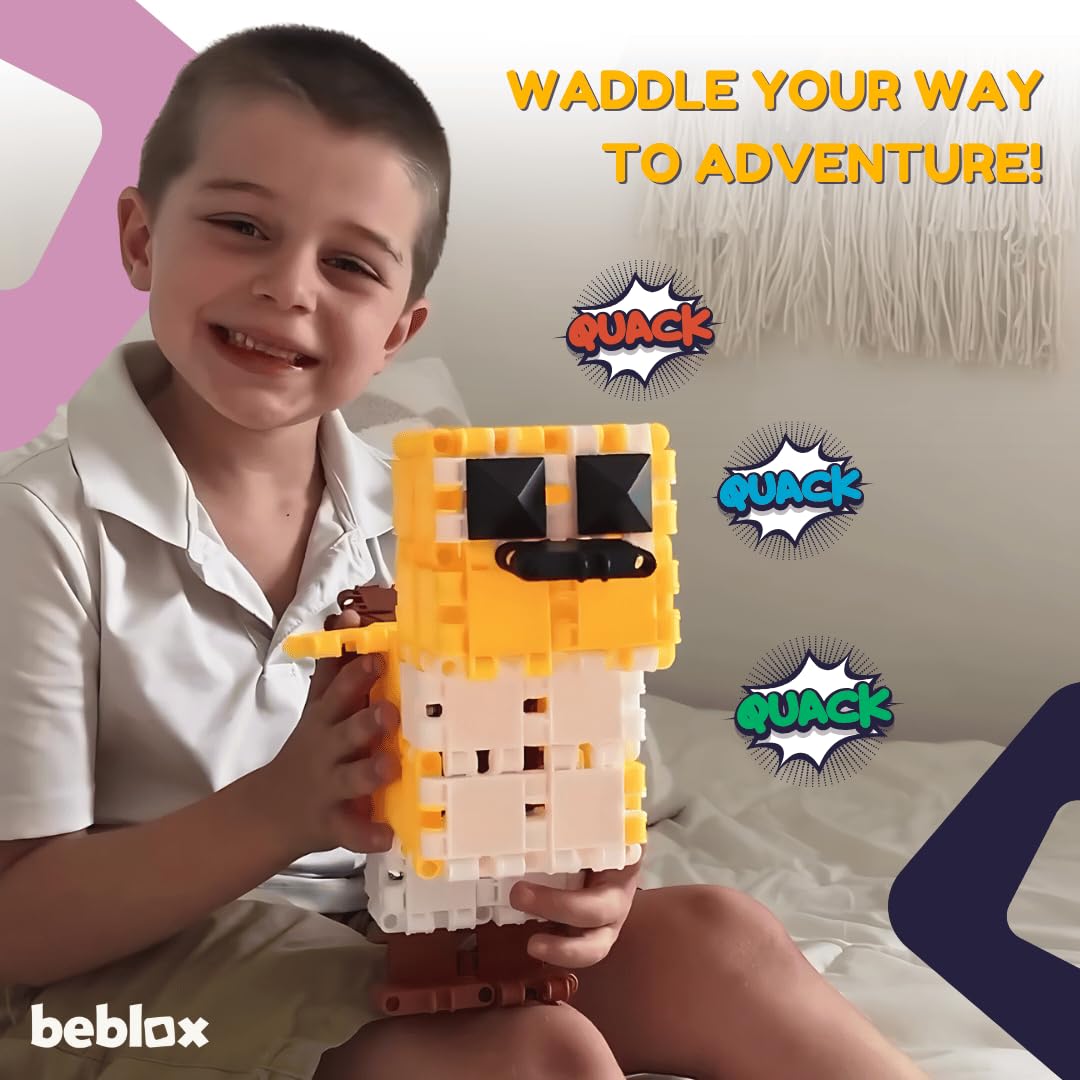 BEBLOX Duck Set - 87-Piece Interlocking Blocks for Kids | STEM Toy