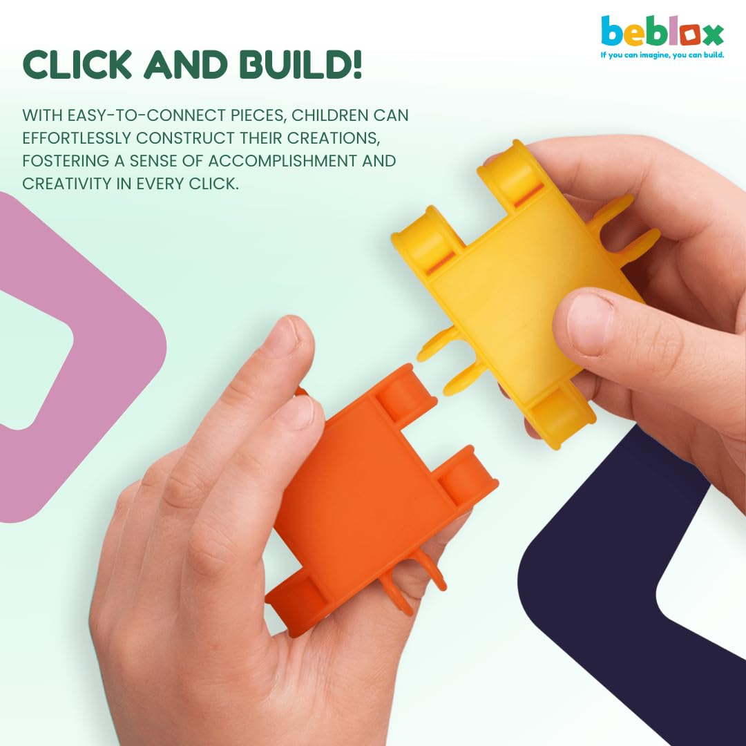 BEBLOX Duck Set - 87-Piece Interlocking Blocks for Kids | STEM Toy