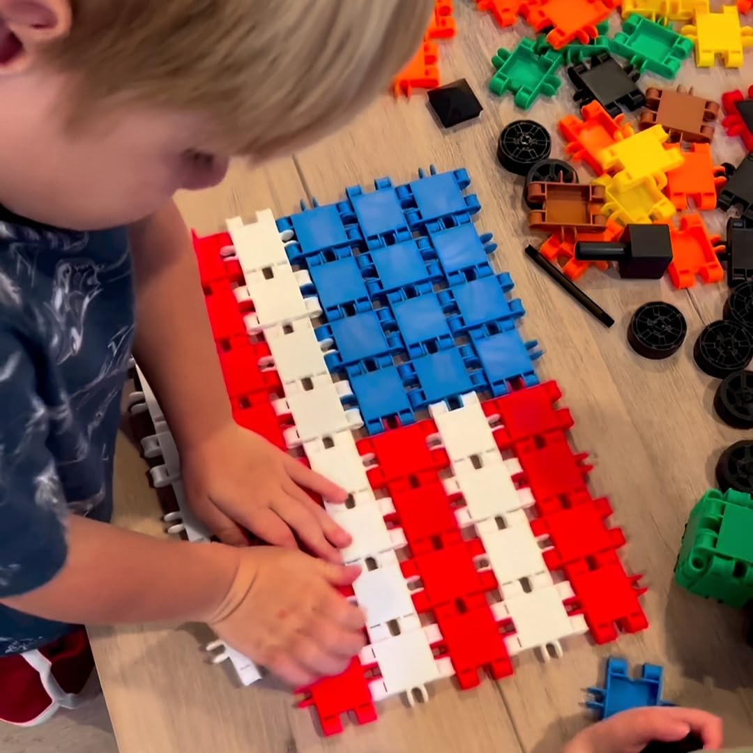 BEBLOX 250-Piece Building Blocks for Kids | Interlocking STEM Tiles