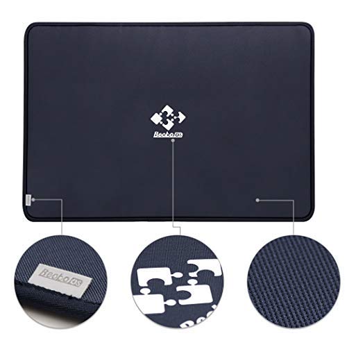 Becko US Jigsaw Puzzle Board – Portable, Non-Slip, Up to 1000 Pieces (Blue/Black)