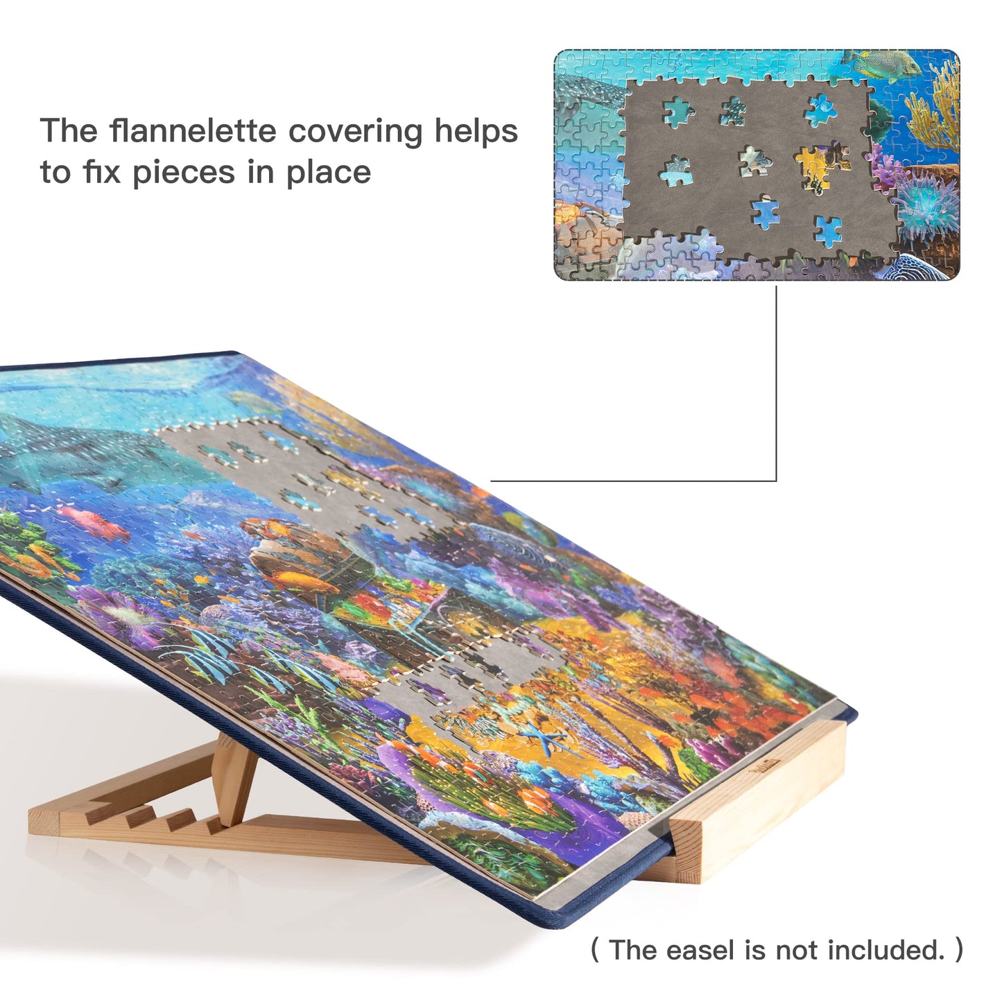 Becko US Jigsaw Puzzle Board – Portable, Non-Slip Mat for Up to 1000 Pieces