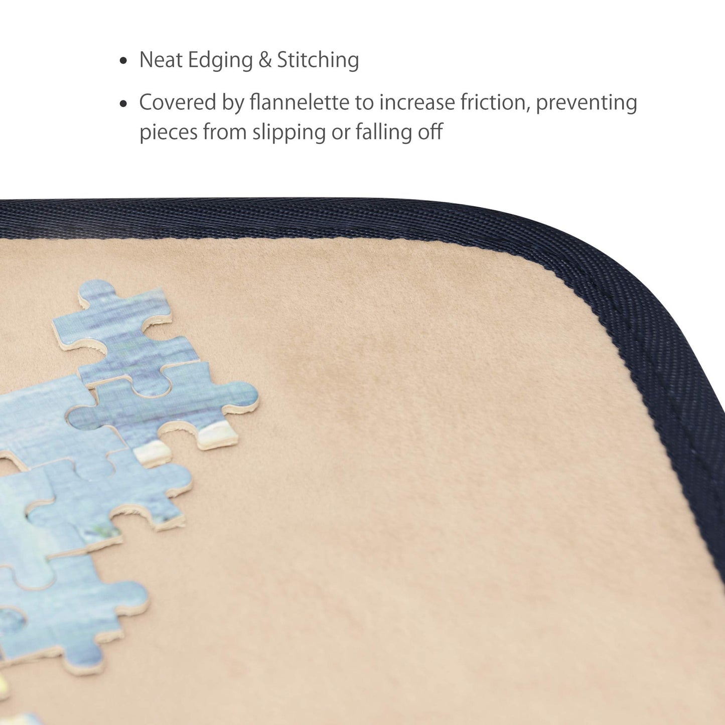 Becko US Jigsaw Puzzle Board – Portable Puzzle Table for Up to 1000 Pieces (Khaki)