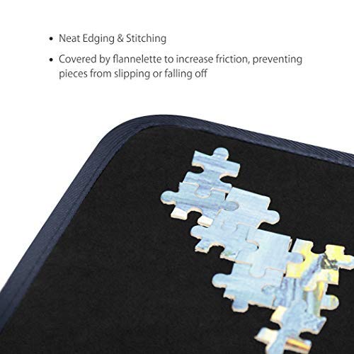 Becko US Jigsaw Puzzle Board – Portable, Non-Slip, Up to 1000 Pieces (Blue/Black)