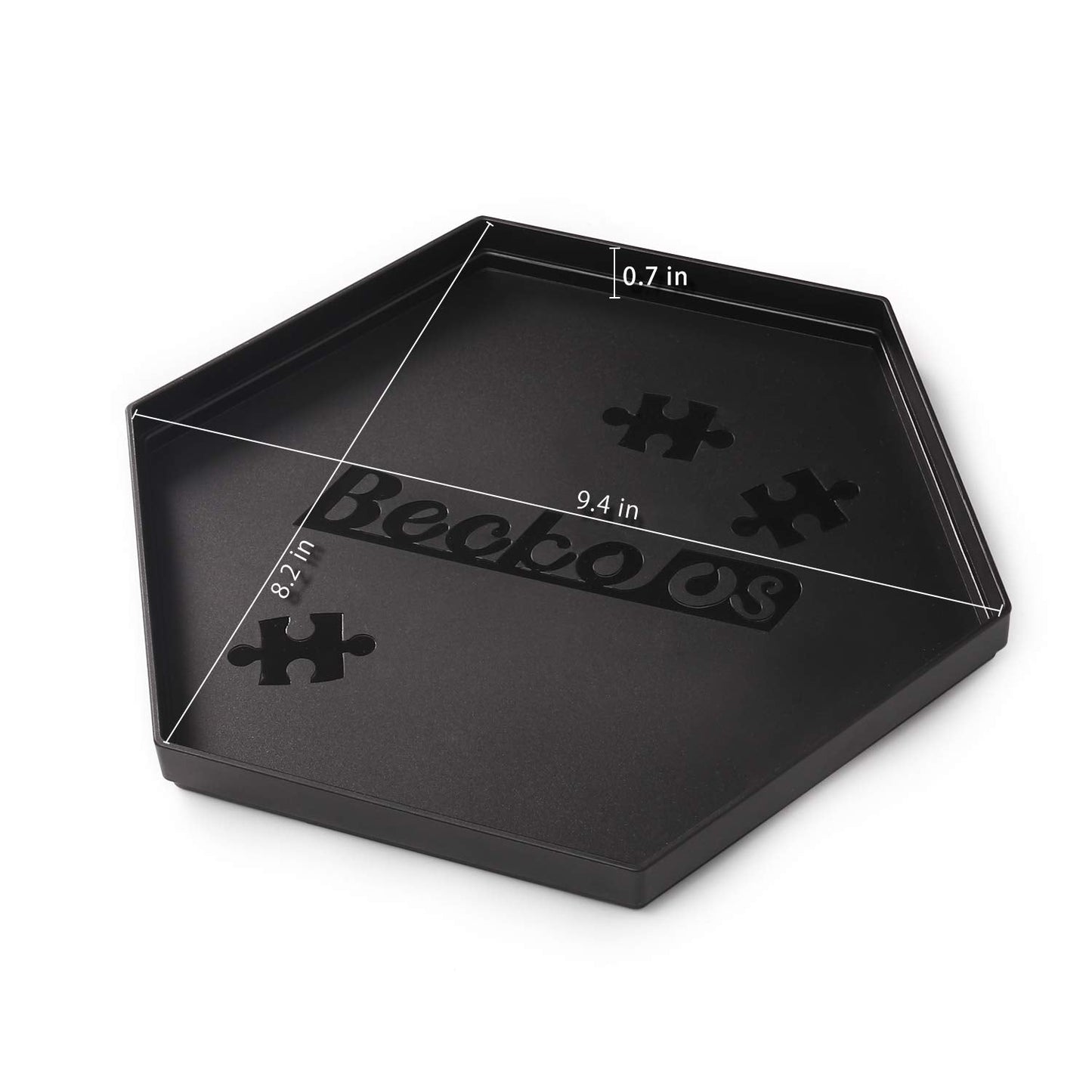 Becko US Stackable Puzzle Sorting Trays (Black) – 8 Trays with Lid, 1500-Piece Capacity