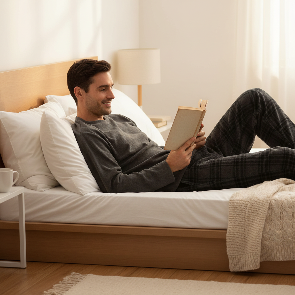Men's Cozy Fleece Pajama Set - Embrace Ultimate Comfort in Stylish Grey Check Loungewear