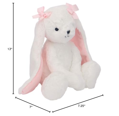 Bedtime Originals Blossom Snowflake Plush Bunny – 13-Inch Soft Stuffed Animal