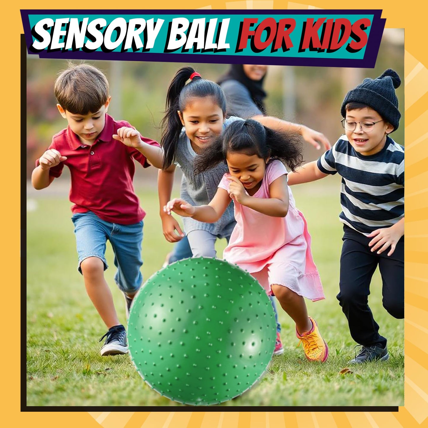 Bedwina 18-Inch Big Balls for Toddlers and Kids — Pack of 5 with Pump