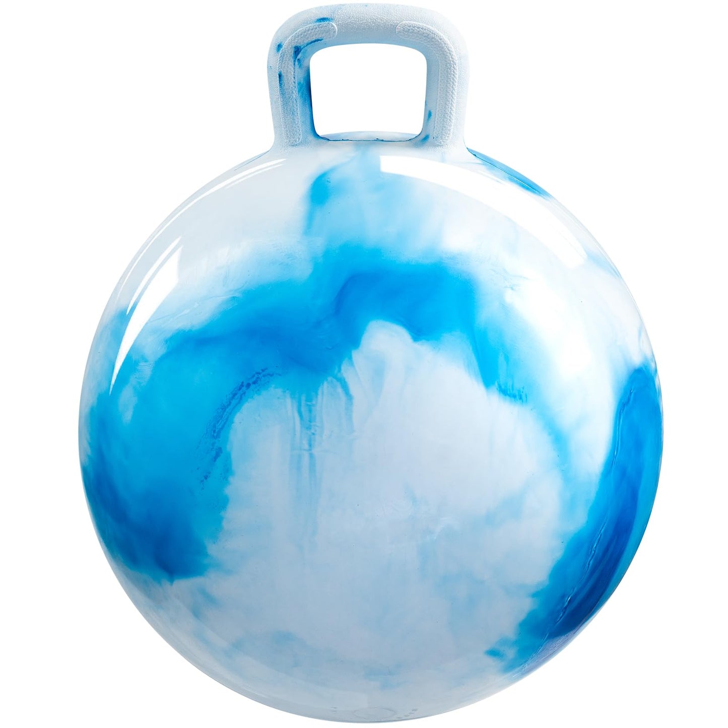 Bedwina 20-Inch Bouncing Ball with Handle & Pump | Indoor & Outdoor Hop Toy for Kids