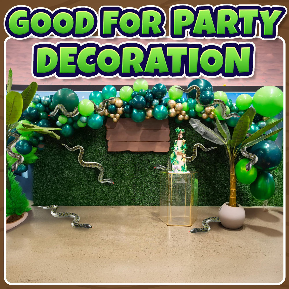 Bedwina Inflatable Snakes (3 Pack) – 39-Inch Jungle & Party Decor