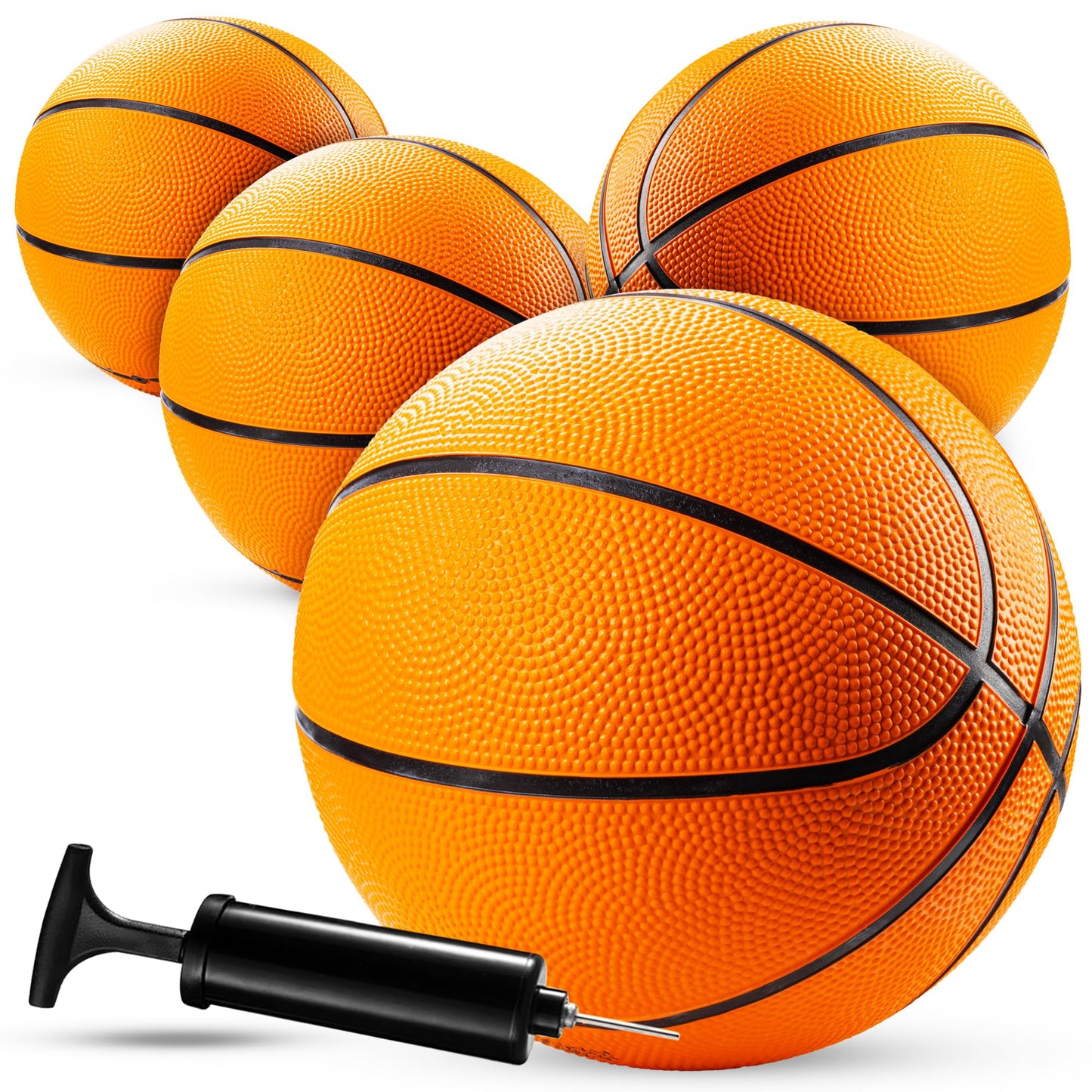 Bedwina Mini Basketball – 7 Inch, Pack of 4 | Indoor/Outdoor Play for Kids