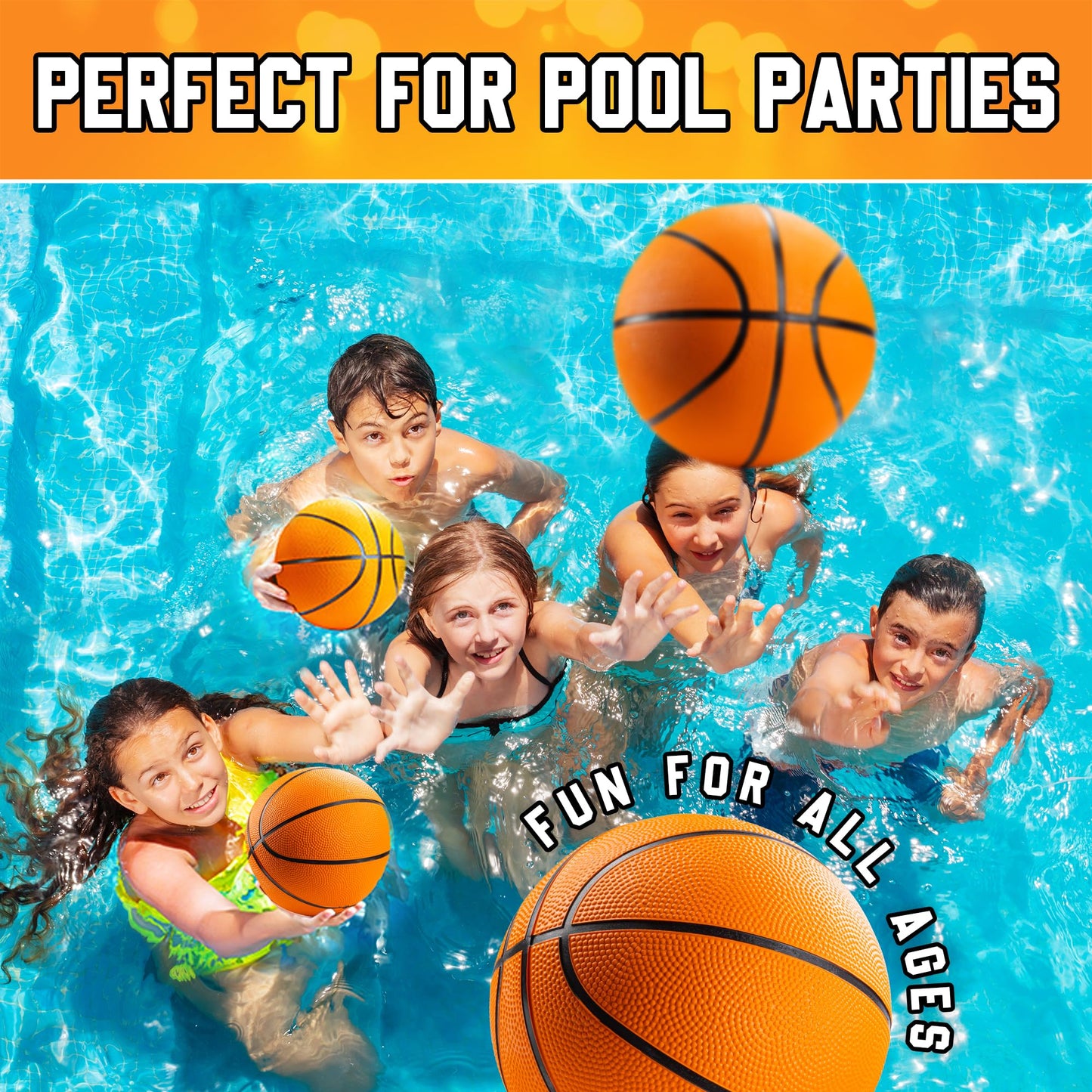 Bedwina Mini Basketball – 7 Inch, Pack of 4 | Indoor/Outdoor Play for Kids