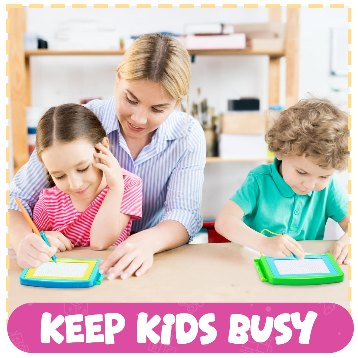 Bedwina Magnetic Drawing Board for Kids — Pack of 6 Mini Doodle Boards