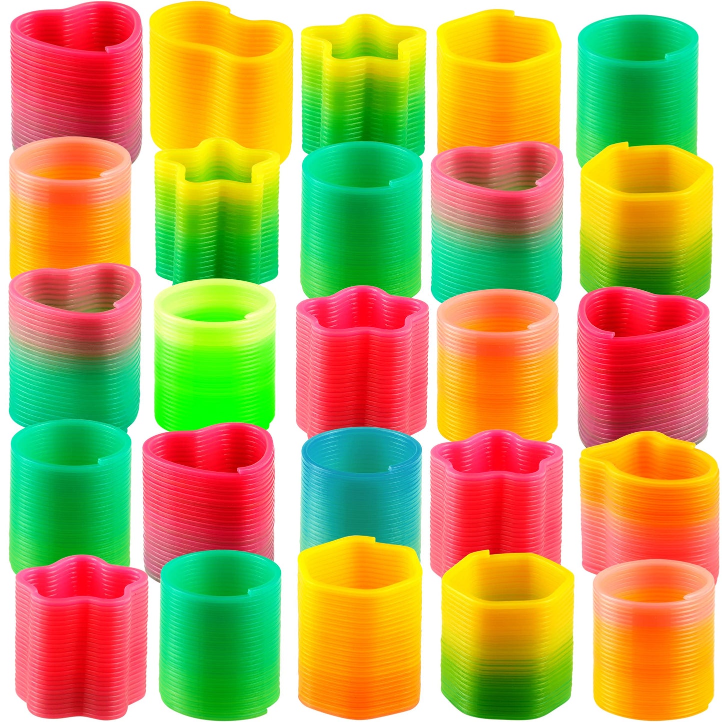 Bedwina Rainbow Spring Toy Assortment – Pack of 30 Mini Coil Springs & Party Favors