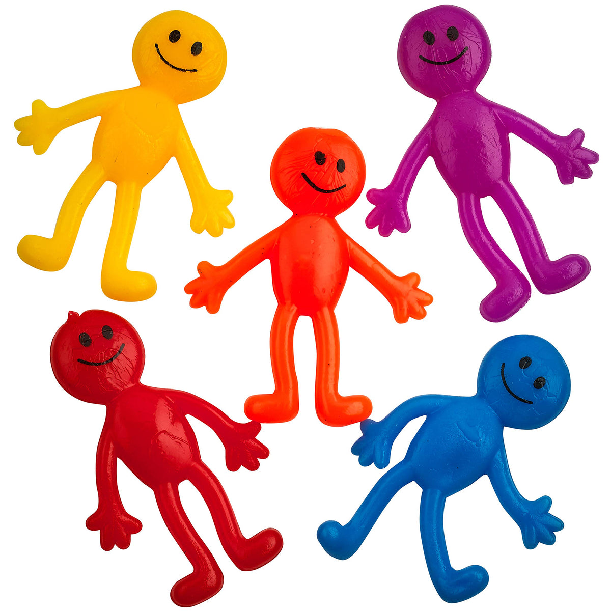 Bedwina Stretchy Bendable Man 36 Pack — Colorful Fidget Toys for Stress Relief, Party Favors & Stocking Stuffers