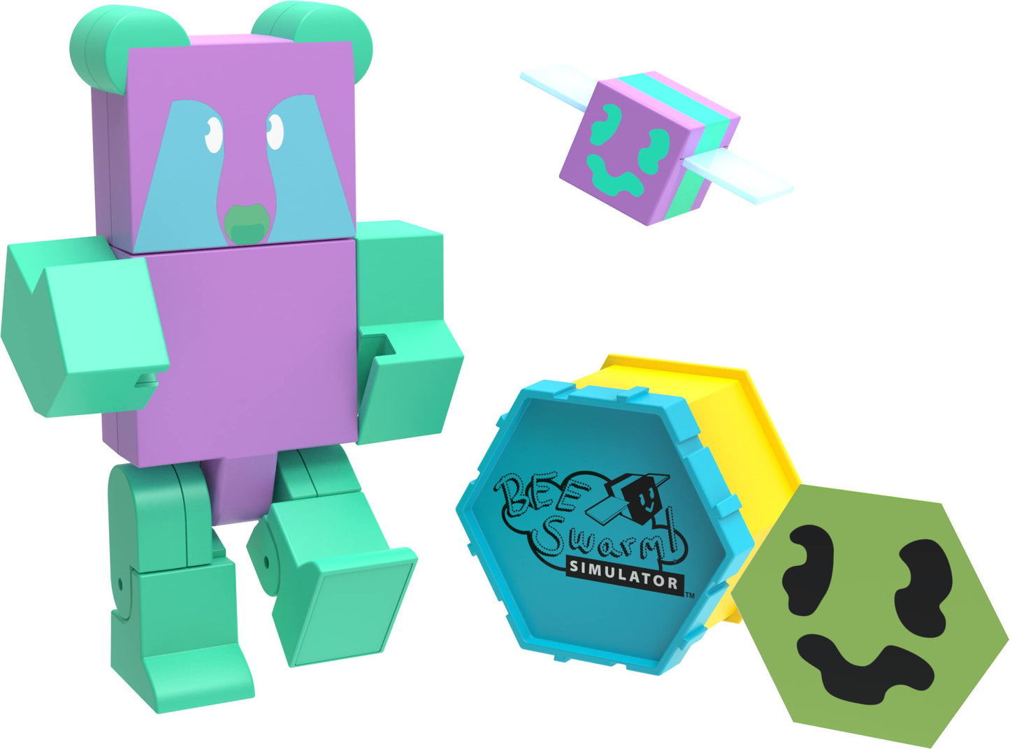 Bee Swarm Simulator – Gummy Bear Action Figure Pack with Mystery Bee & Honeycomb Case (5-inch Articulated Figures) – Series 1