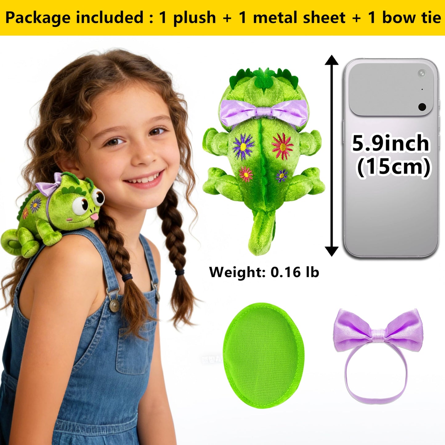 Beeadore Chameleon Shoulder Plush — Cute Lizard Costume Accessory