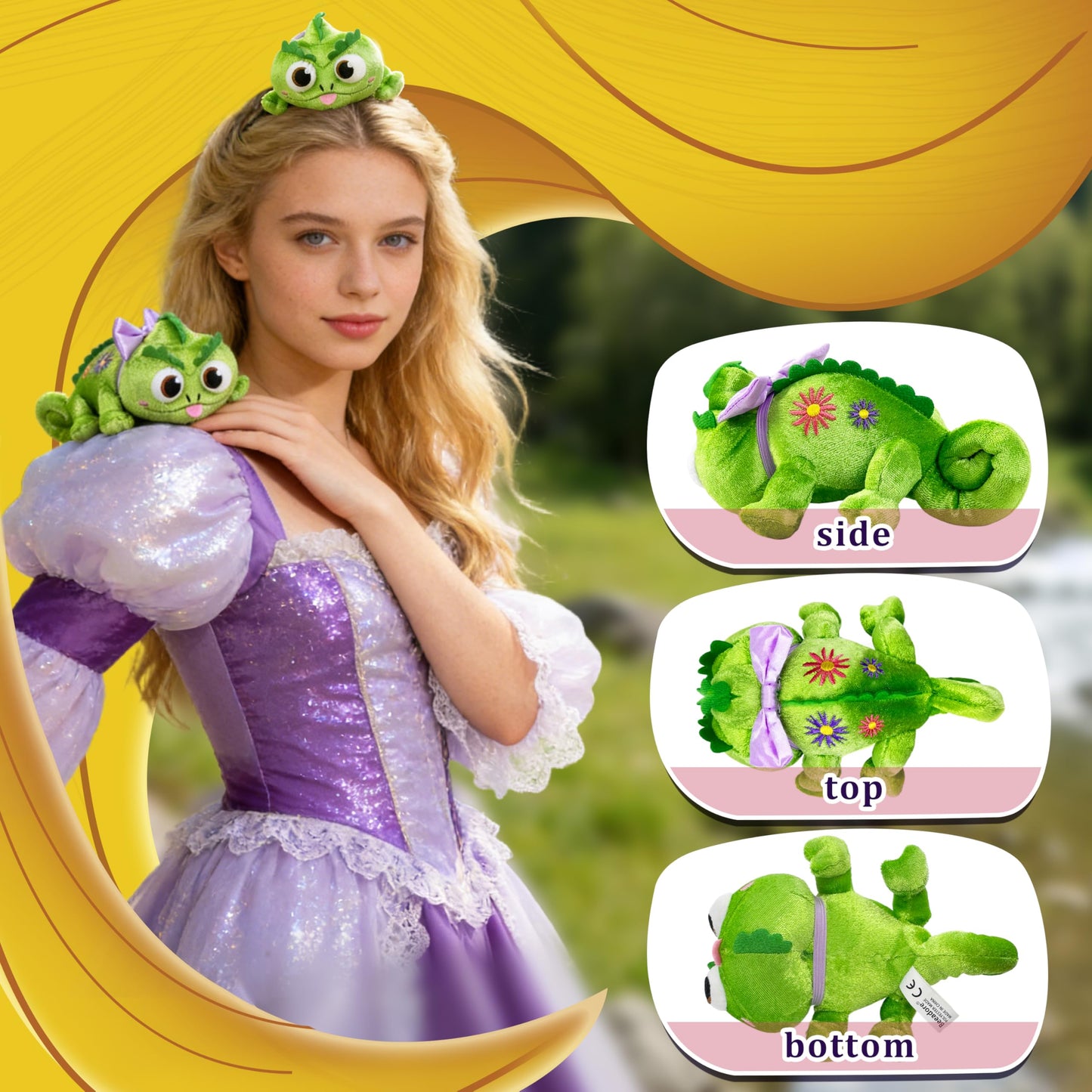 Beeadore Chameleon Shoulder Plush — Cute Lizard Costume Accessory