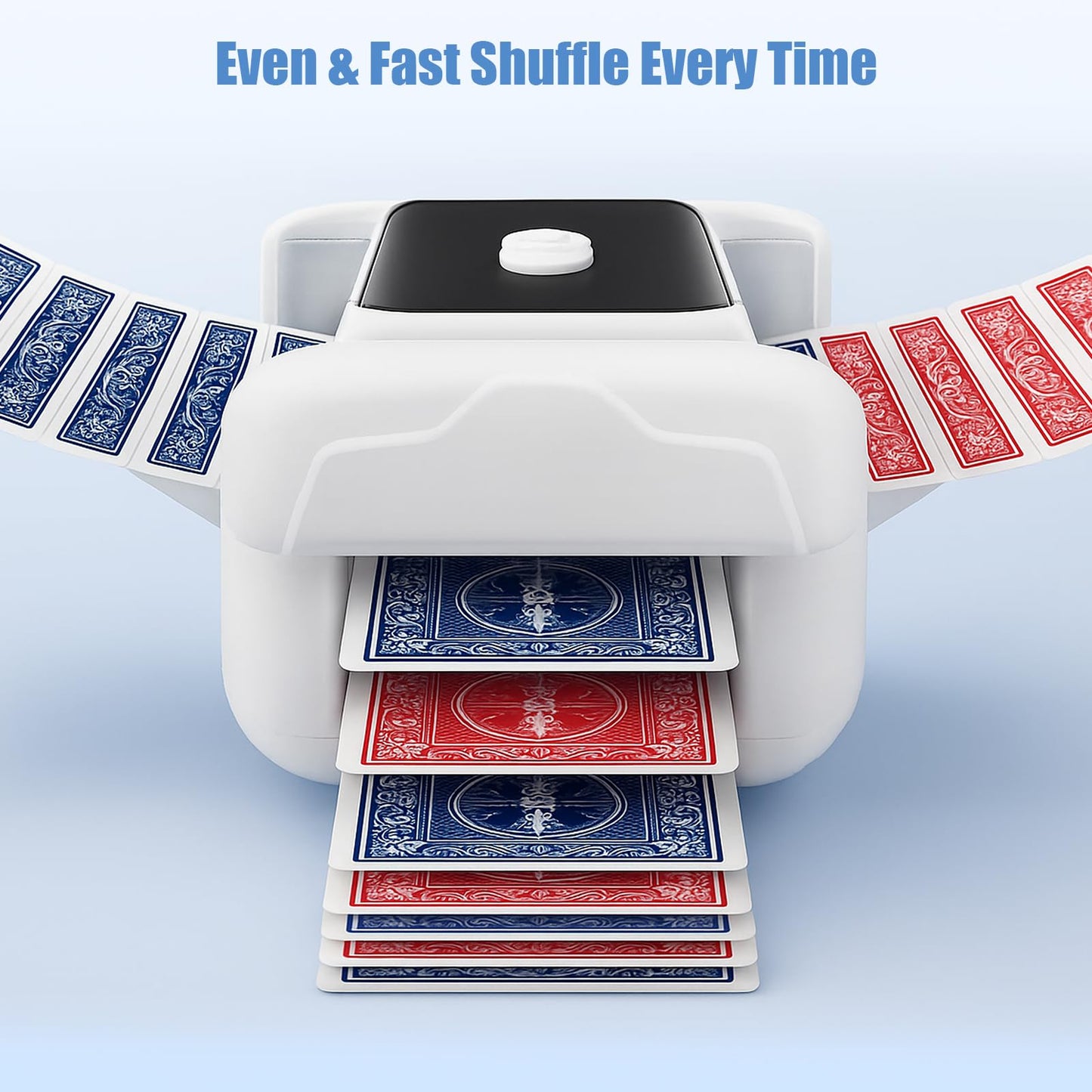 BEE&FLOWER Card Shuffler – Rechargeable, Low Noise, Jam-Free (1–2 Decks)