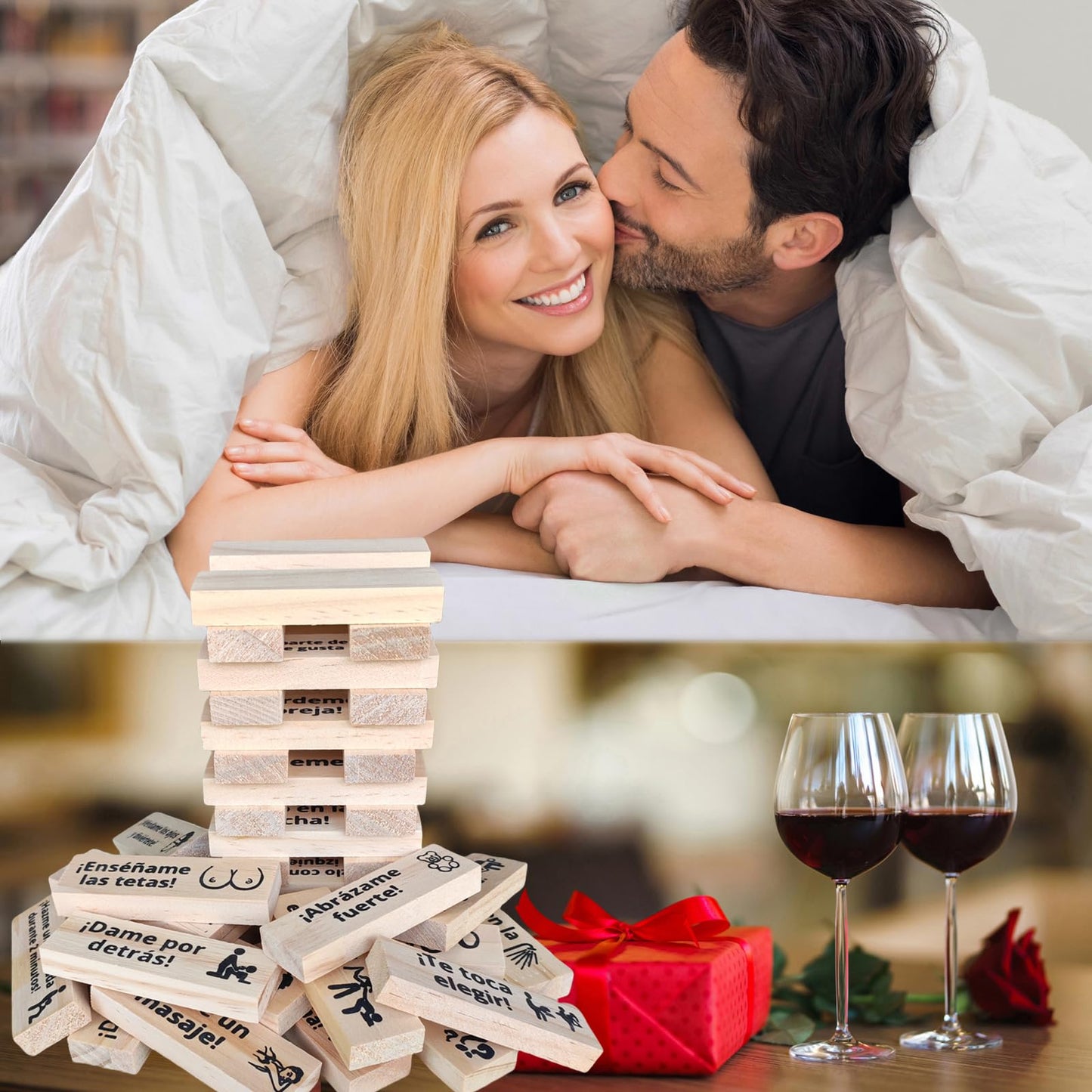 Beecotox Blocks Tower Game for Couples – Fun, Romantic Stacking Challenge