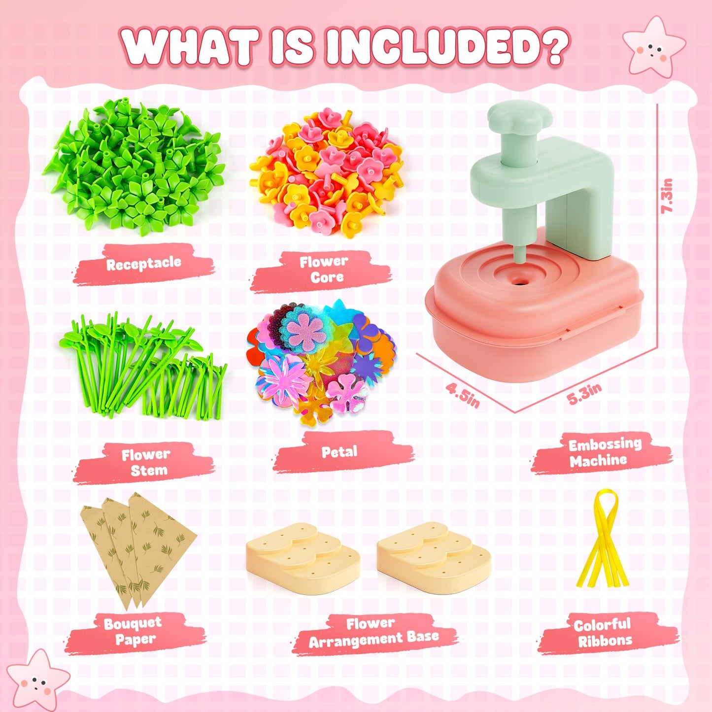 Beefunni Flower Bouquet Craft Kit | DIY Flower Toy for Kids 4-10 | Creative Gift