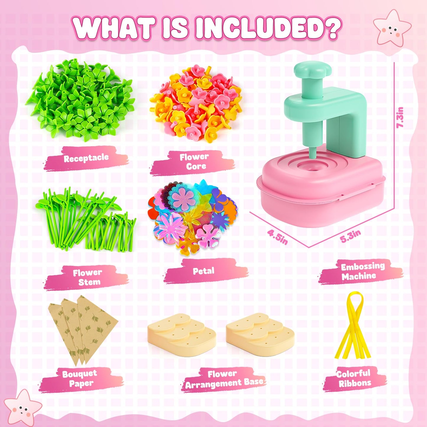 beefunni Flower Bouquet Craft Kits – DIY Arts & Crafts for Kids Aged 4-8