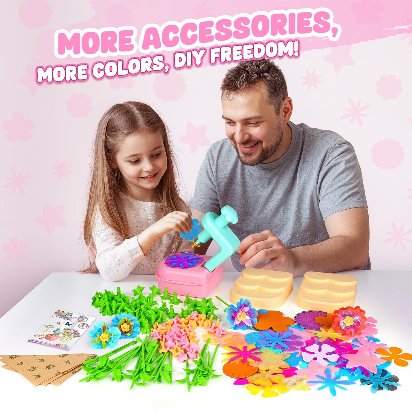 beefunni Flower Bouquet Craft Kits – DIY Arts & Crafts for Kids Aged 4-8