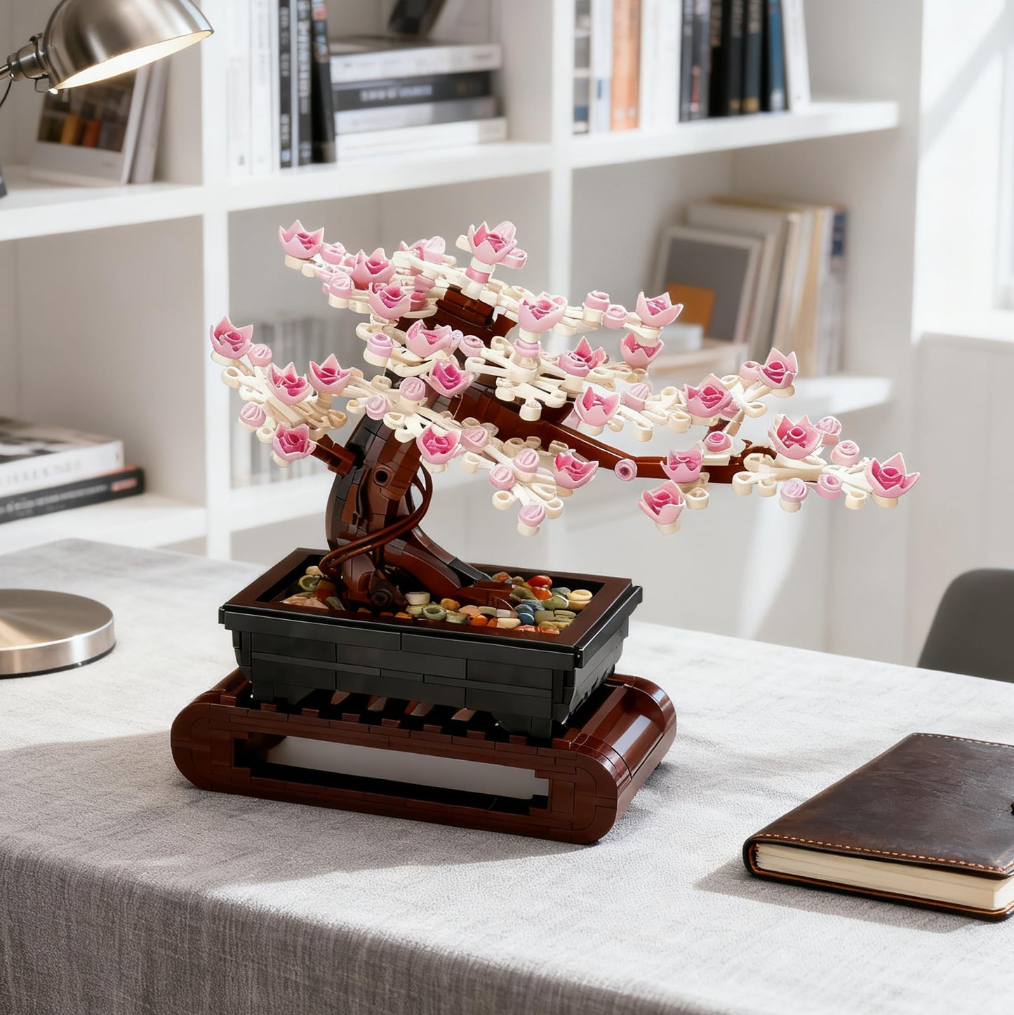 Beego 3IN1 Cherry Blossom Bonsai Tree Building Blocks Set – 1229 Pcs, 4-Season Leaves, Pink Flowers, Lego-Compatible