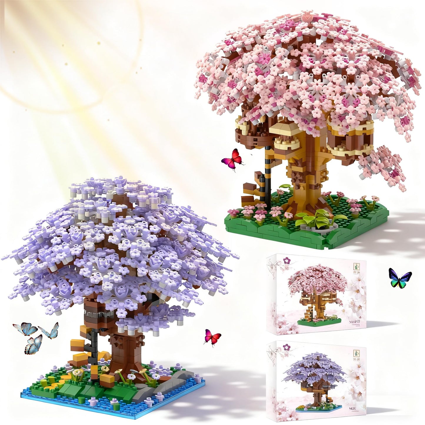Beego 2 Bonsai Tree Cherry Blossom Building Toy – 2201 PCS