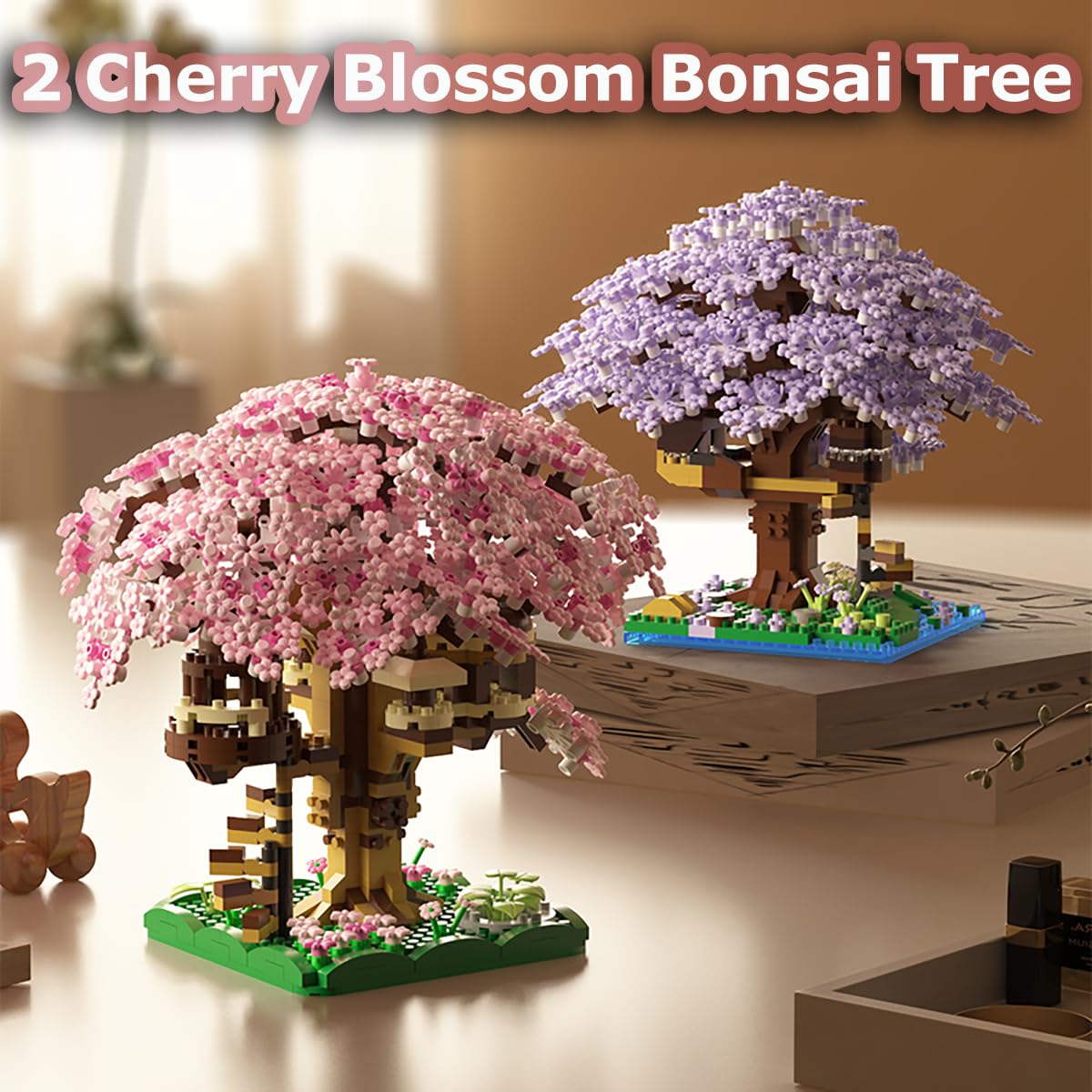 Beego 2 Bonsai Tree Cherry Blossom Building Toy – 2201 PCS