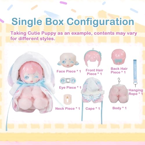 BEEMAI Antu Cute Petite Series: 6pc Plush Blind Box Collectible Figures
