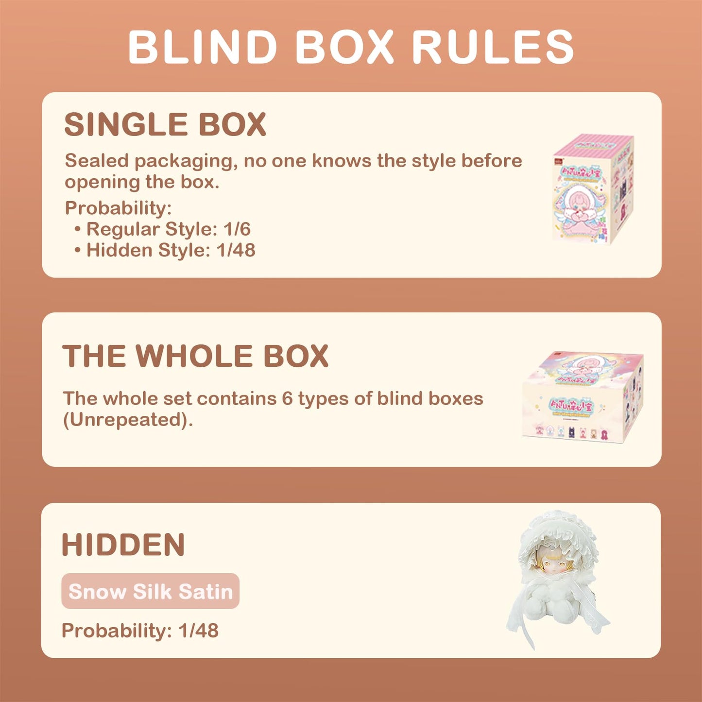 BEEMAI Antu Cute Petite Series: 6pc Plush Blind Box Collectible Figures