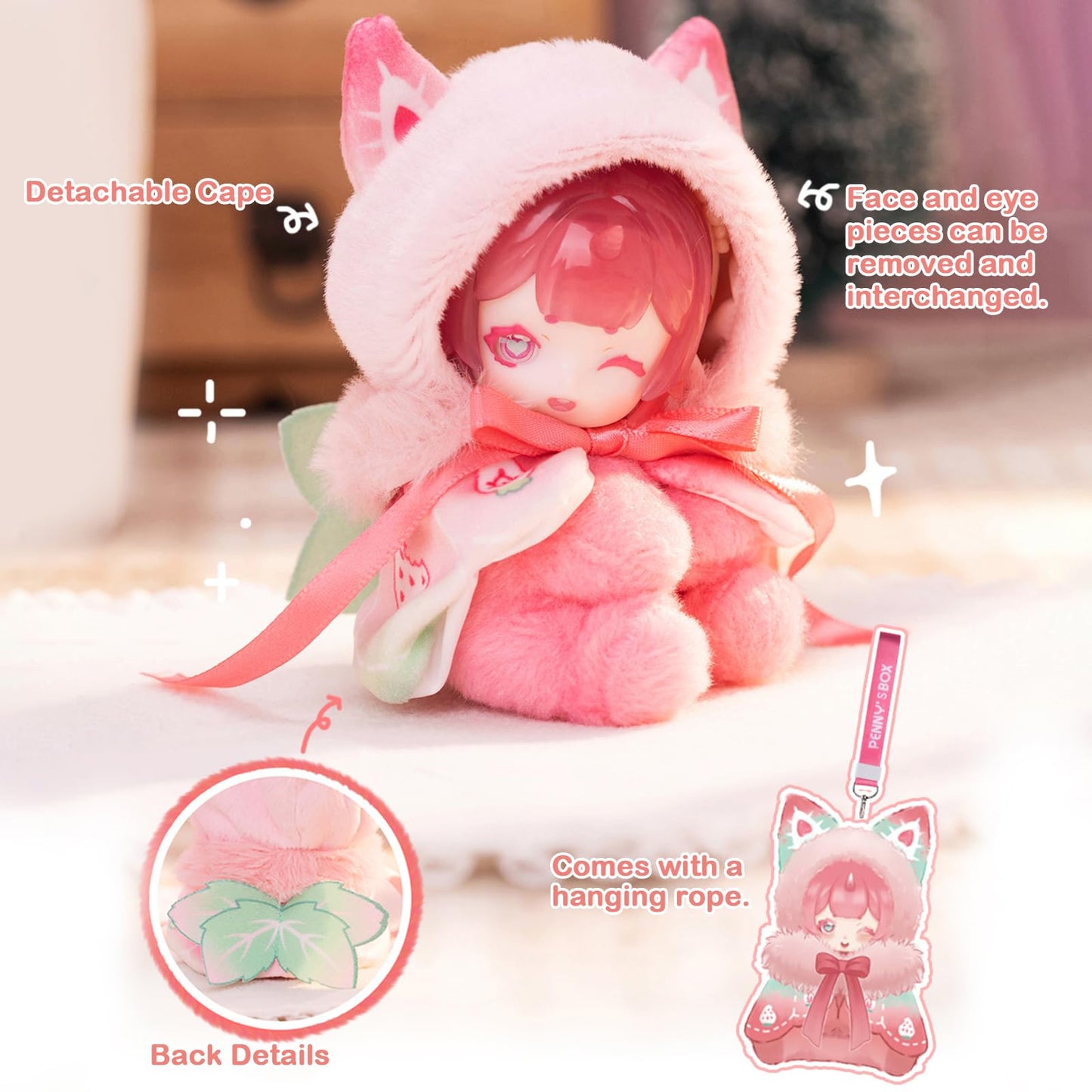 BEEMAI Antu Cute Petite Series: 6pc Plush Blind Box Collectible Figures