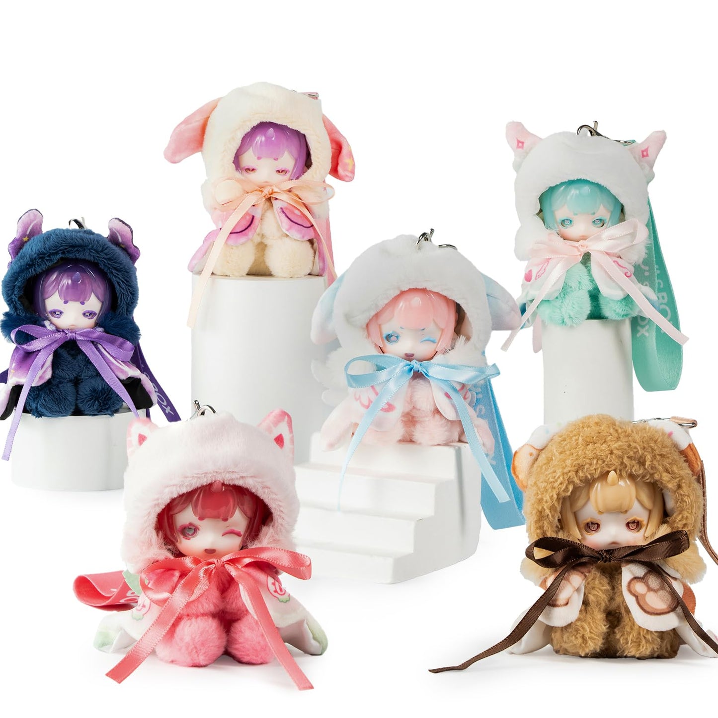 BEEMAI Antu Cute Petite Series: 6pc Plush Blind Box Collectible Figures