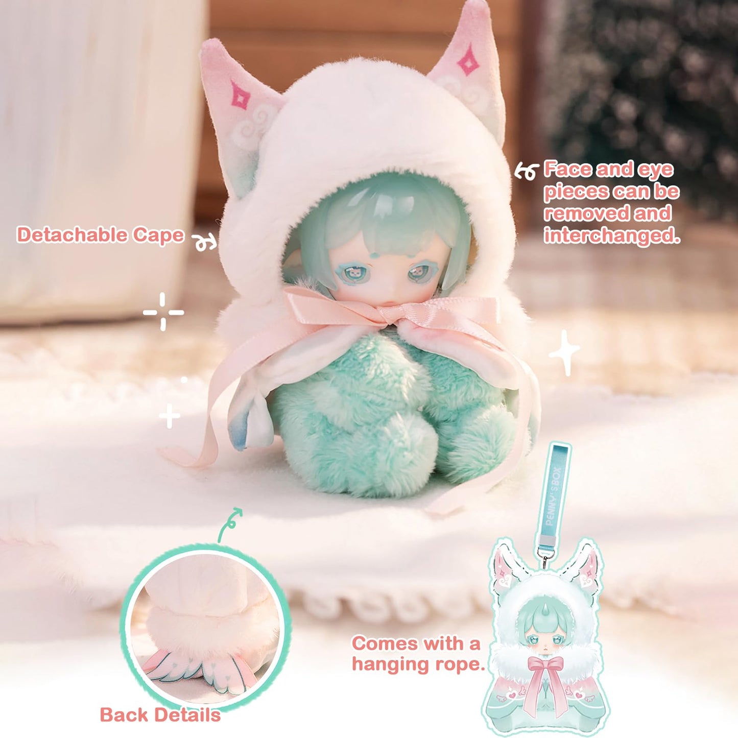 BEEMAI Antu Cute Petite Series: 6pc Plush Blind Box Collectible Figures