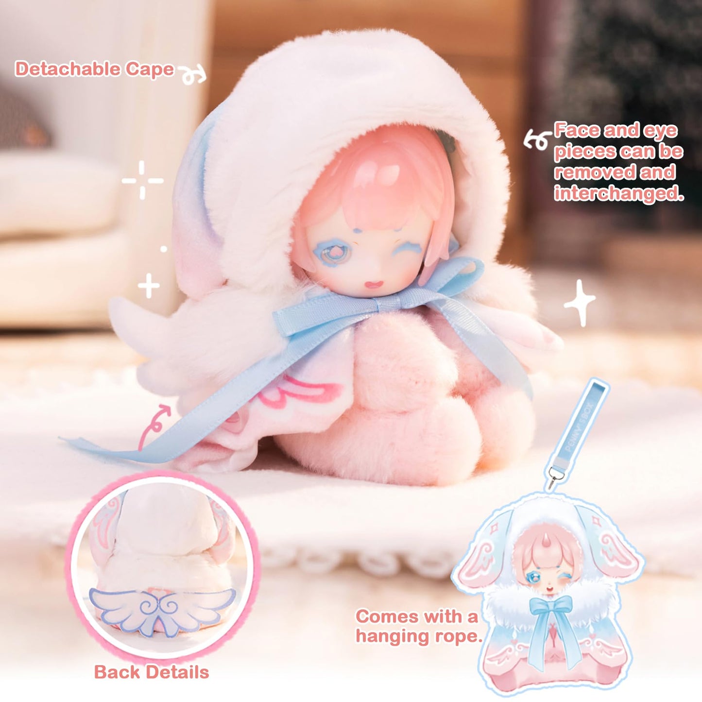 BEEMAI Antu Cute Petite Series: 6pc Plush Blind Box Collectible Figures