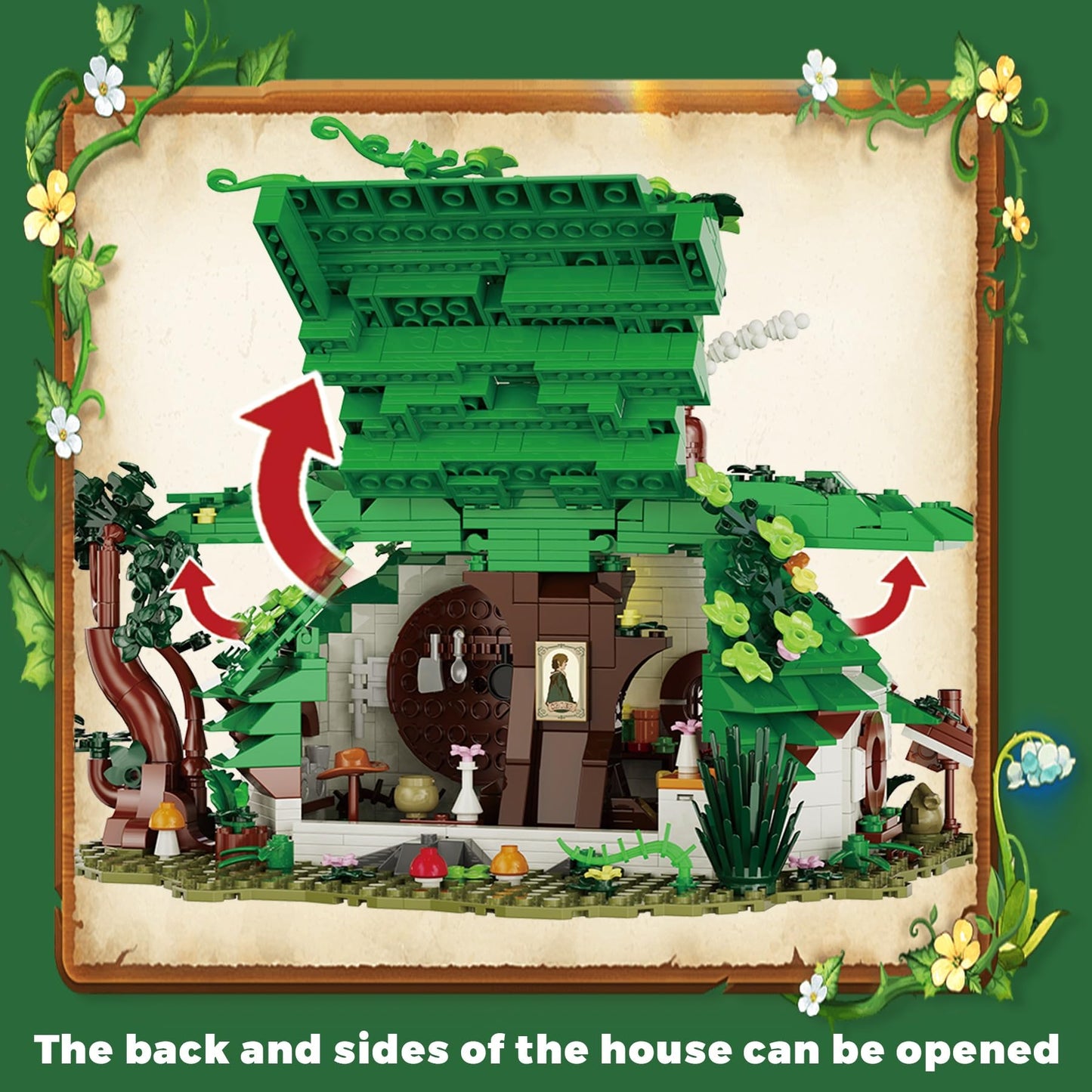 BeepZipp Movie Theme Building Set for Adults – 1088 Pieces, Openable Panels & Doors